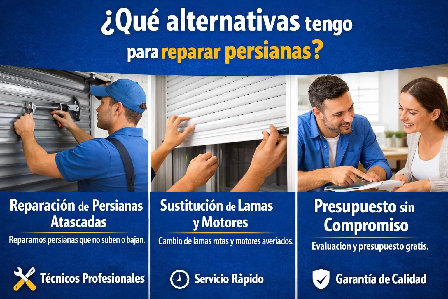 Que alternativas tengo para reparar persianas Mataro - &iquest;Qu&eacute; alternativas tengo para reparar persianas en Matar&oacute;?