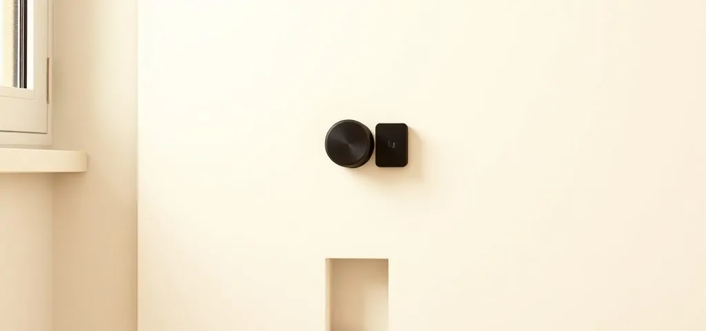 Cerraduras modernas en un panel claro, resaltando la seguridad en el hogar: Cuales son las cerraduras mas recomendadas para aumentar la seguridad en el hogar.