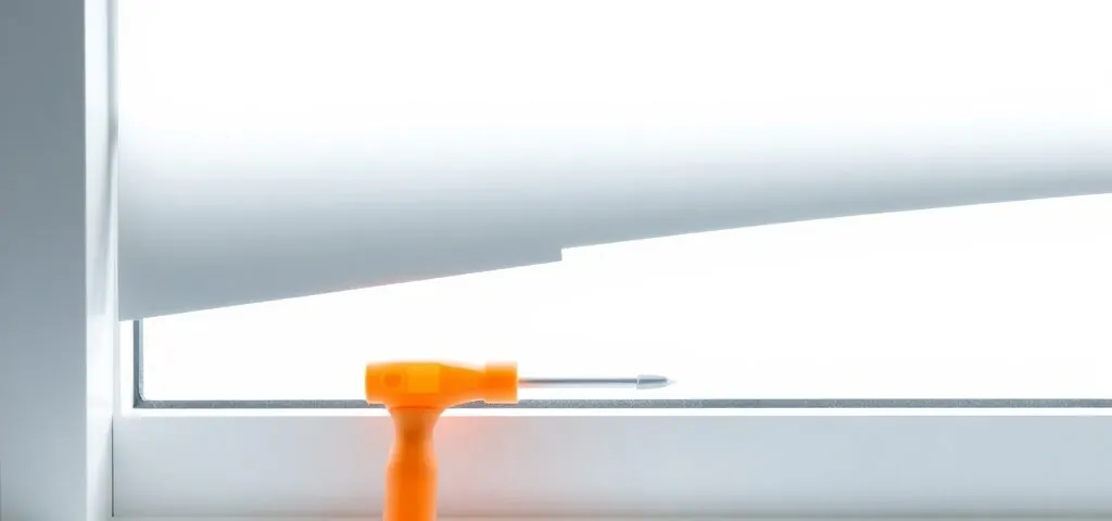 Una lamas rota de persiana y un destornillador naranja en un fondo blanco, sugiriendo urgencia. Donde puedo contratar un servicio urgente para reparar persianas en Mataro.